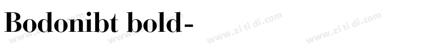 Bodonibt bold字体转换
